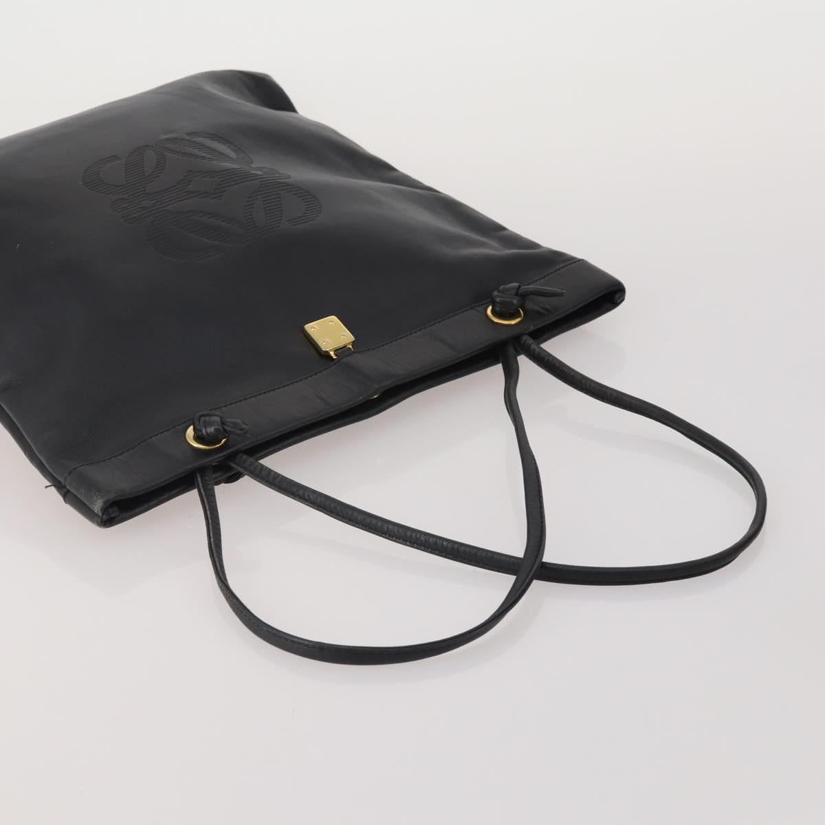 LOEWE Shoulder Bag Leather 4 Set Black Brown Red Auth bs36830