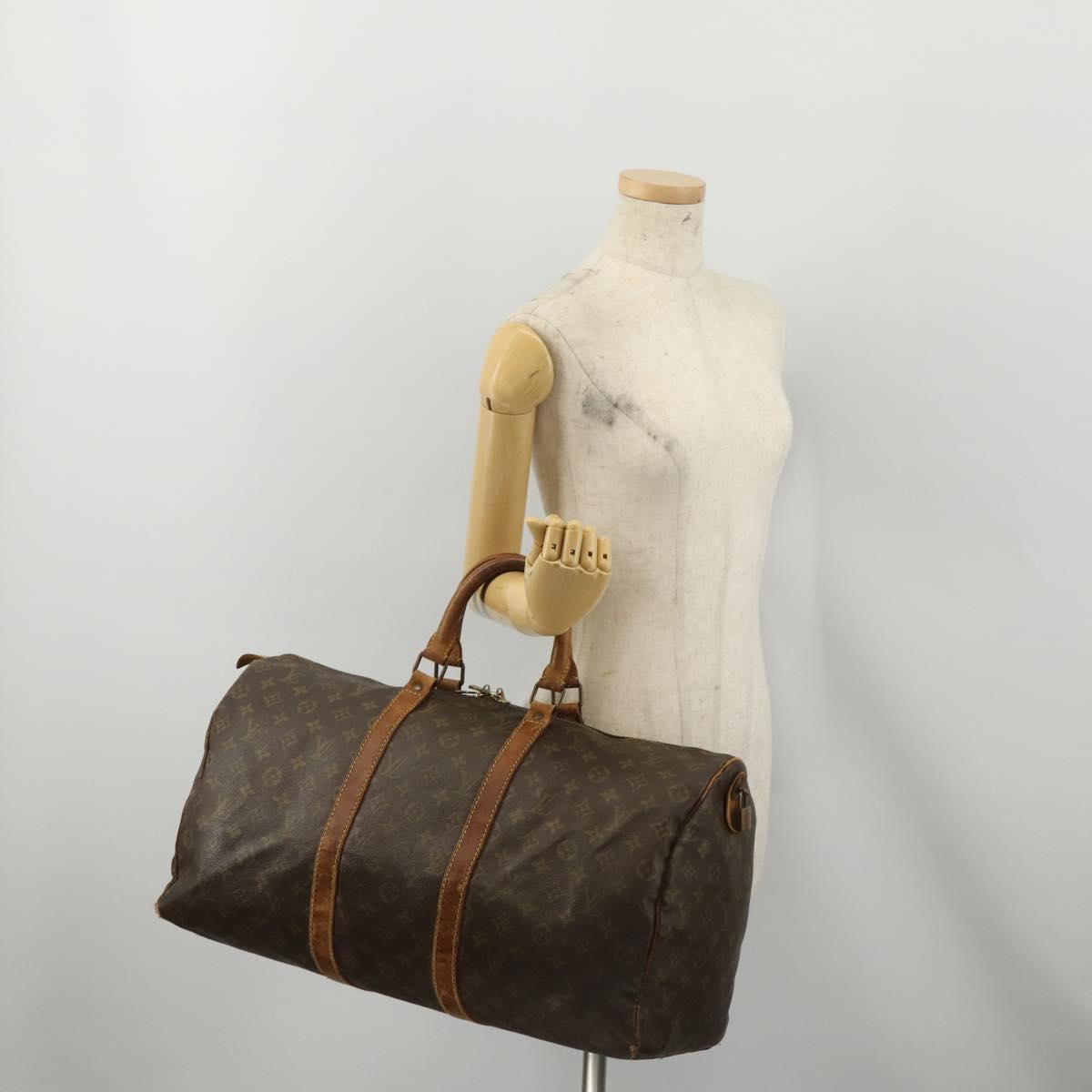 LOUIS VUITTON Monogram Keepall 50 Boston Bag M41426 LV Auth bs36833