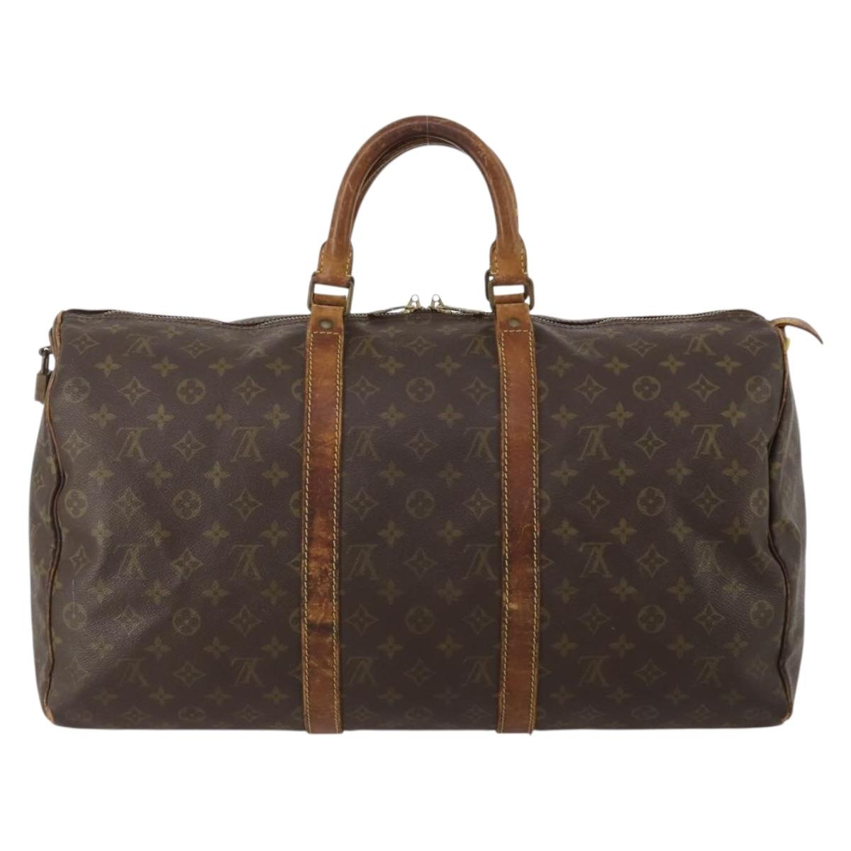 LOUIS VUITTON Monogram Keepall 50 Boston Bag M41426 LV Auth bs36833