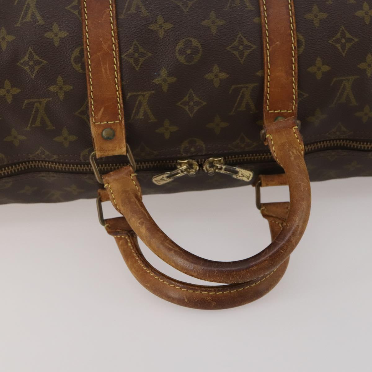LOUIS VUITTON Monogram Keepall 50 Boston Bag M41426 LV Auth bs36833