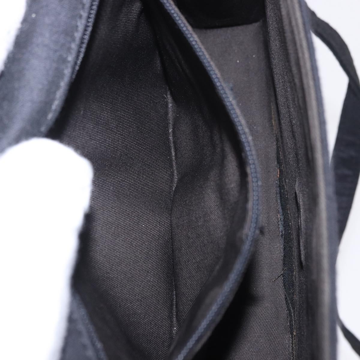 Gianni Versace Shoulder Bag Canvas Black Gold Auth bs36837