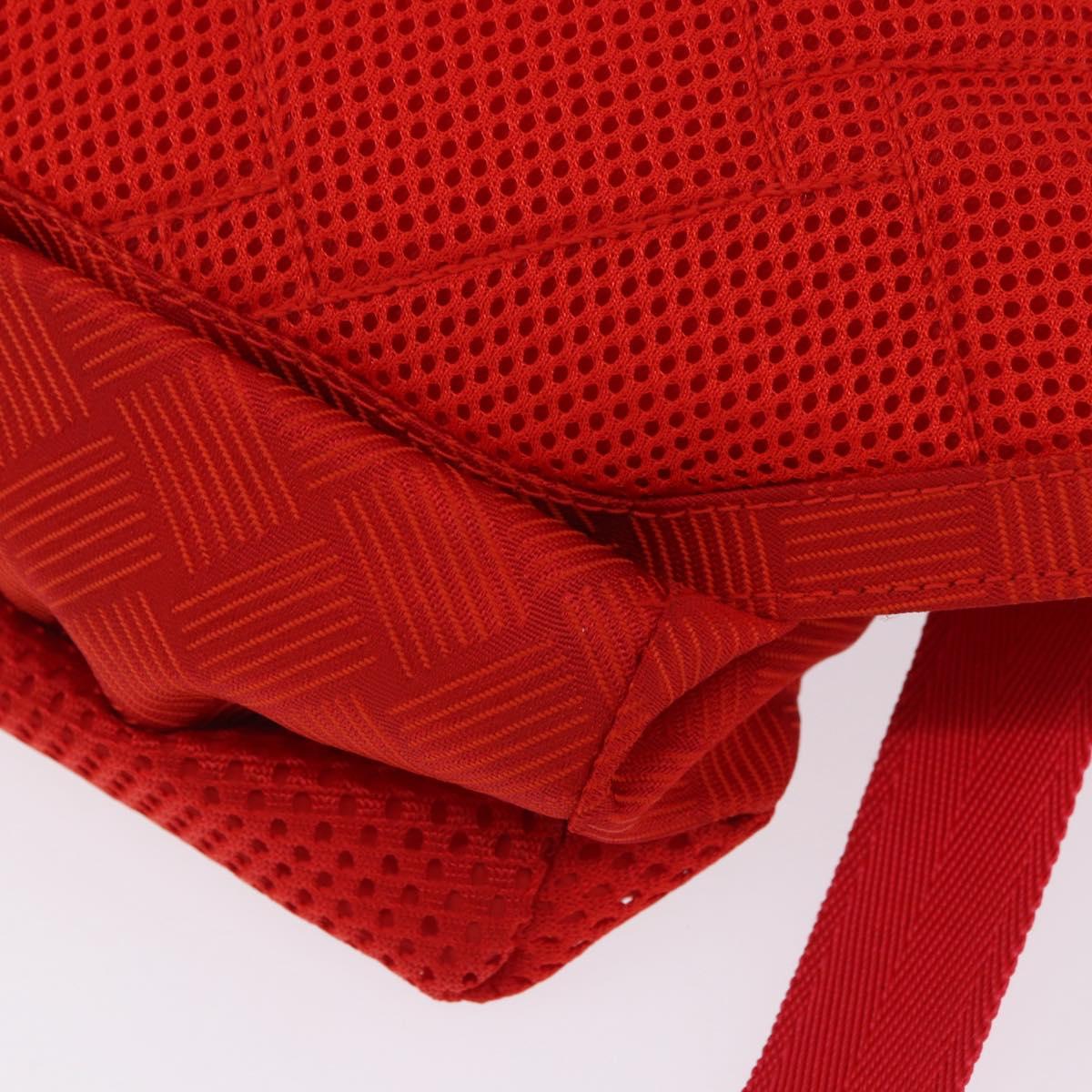 BOTTEGA VENETA Body Bag Nylon Red Silver Auth bs36846V