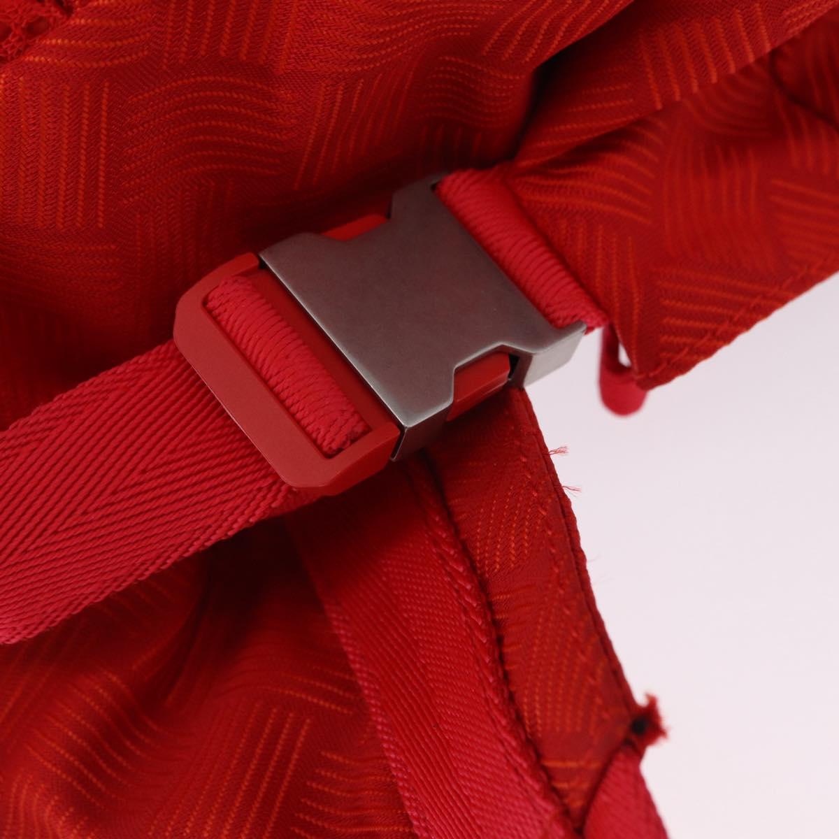 BOTTEGA VENETA Body Bag Nylon Red Silver Auth bs36846V