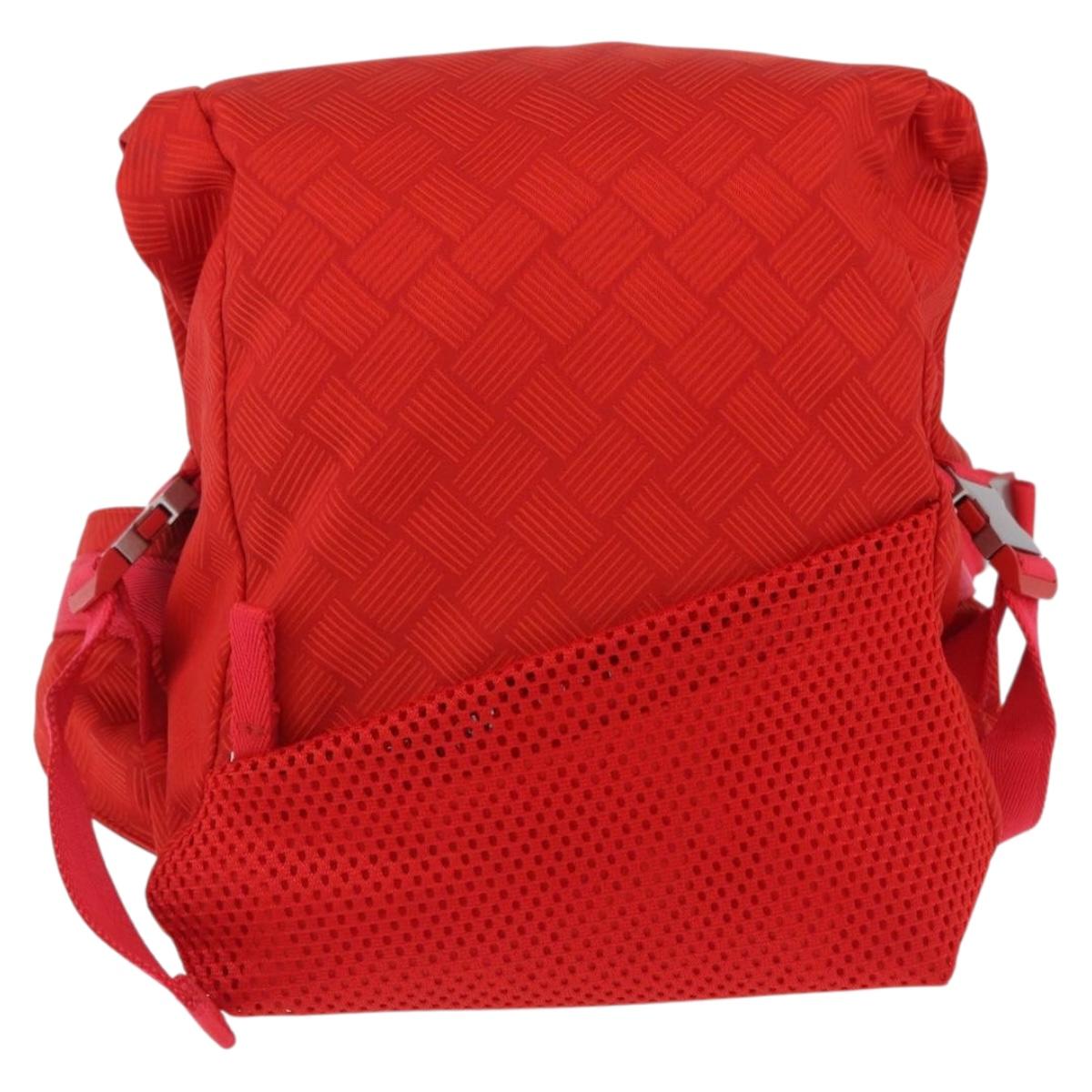 BOTTEGA VENETA Body Bag Nylon Red Silver Auth bs36846V