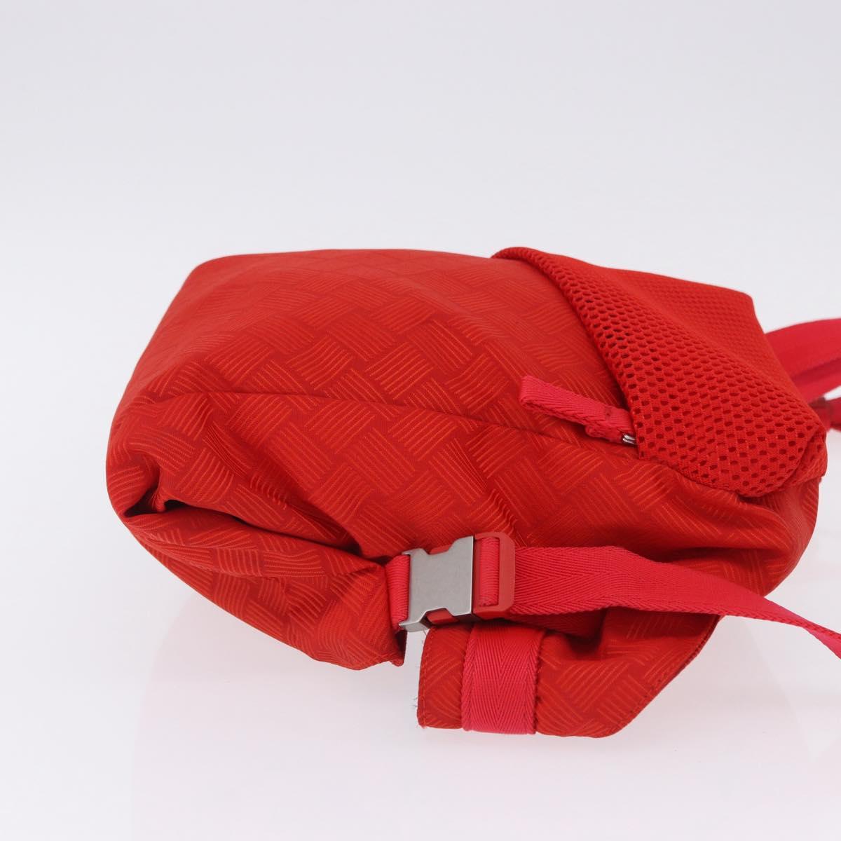 BOTTEGA VENETA Body Bag Nylon Red Silver Auth bs36846V