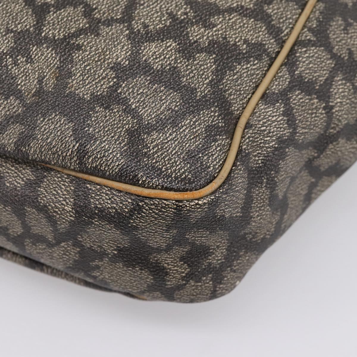 SAINT LAURENT Shoulder Bag PVC Canvas Black Gold Auth bs36847