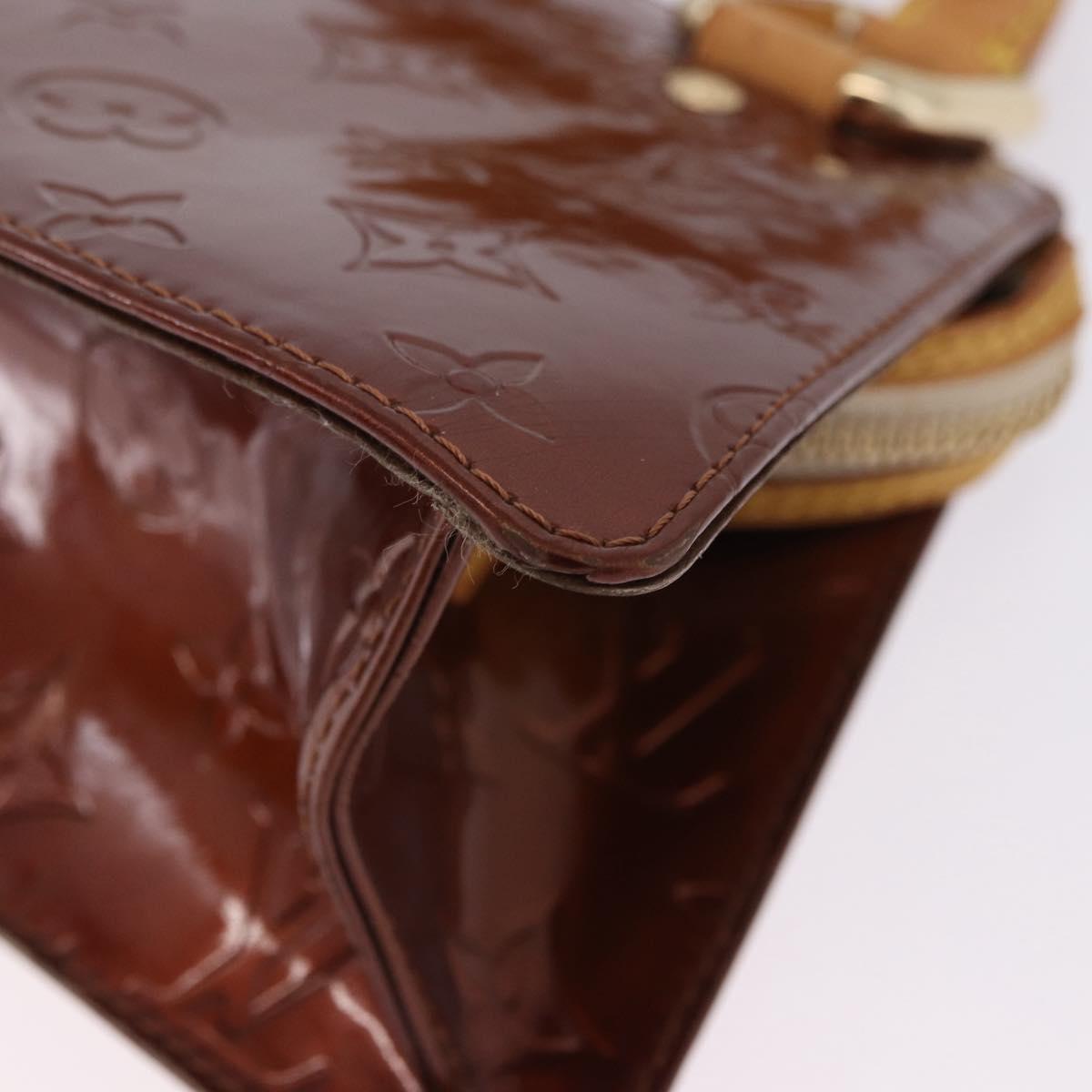 LOUIS VUITTON Monogram Vernis Mini Forsythe Bag Bronze M91120 LV Auth bs36851