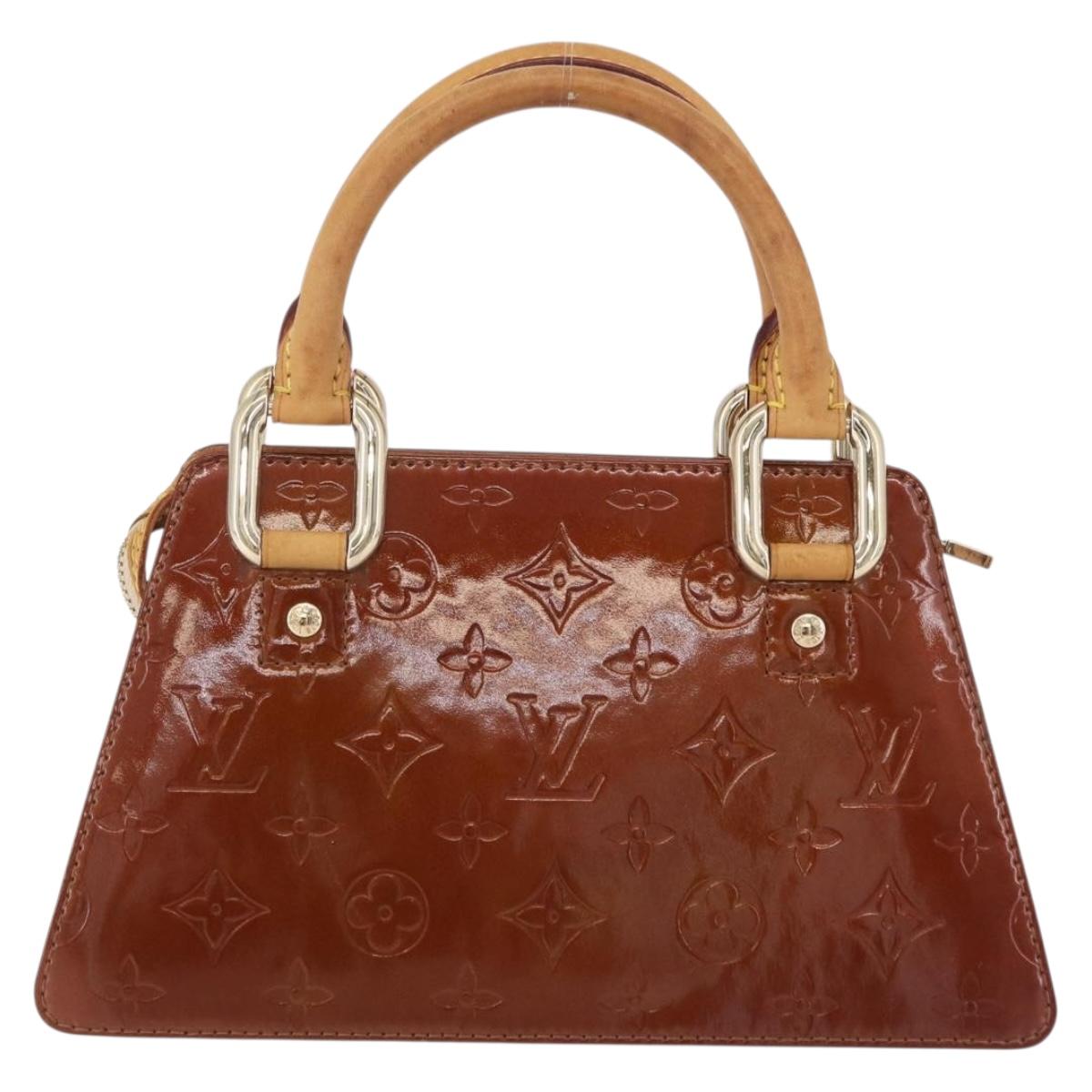 LOUIS VUITTON Monogram Vernis Mini Forsythe Bag Bronze M91120 LV Auth bs36851
