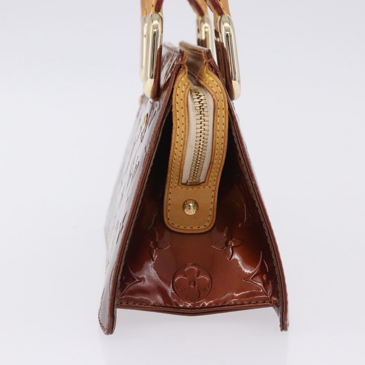 LOUIS VUITTON Monogram Vernis Mini Forsythe Bag Bronze M91120 LV Auth bs36851