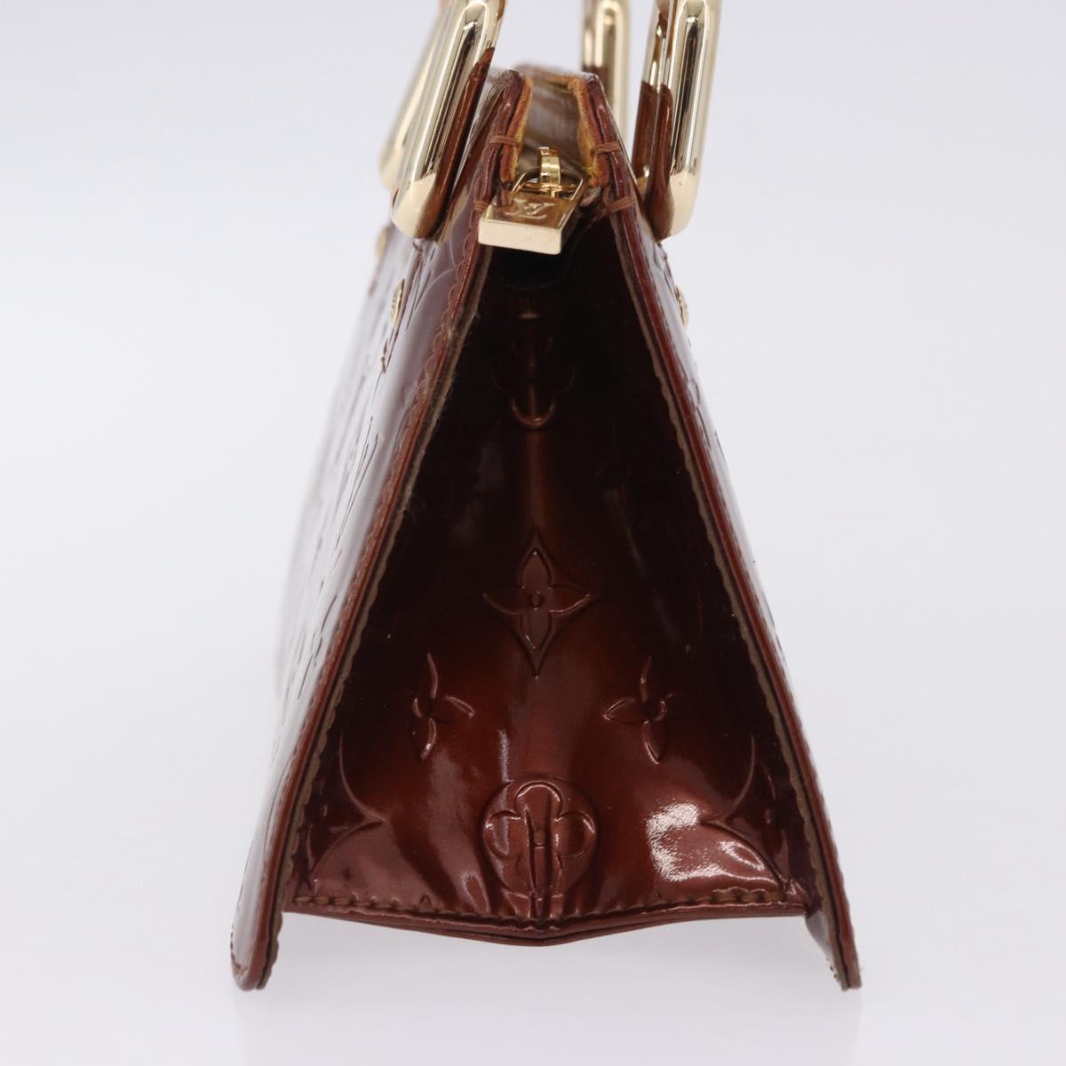 LOUIS VUITTON Monogram Vernis Mini Forsythe Bag Bronze M91120 LV Auth bs36851