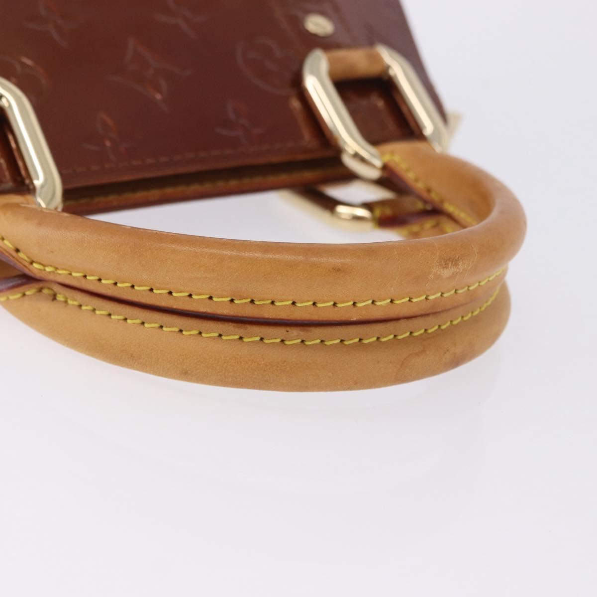 LOUIS VUITTON Monogram Vernis Mini Forsythe Bag Bronze M91120 LV Auth bs36851