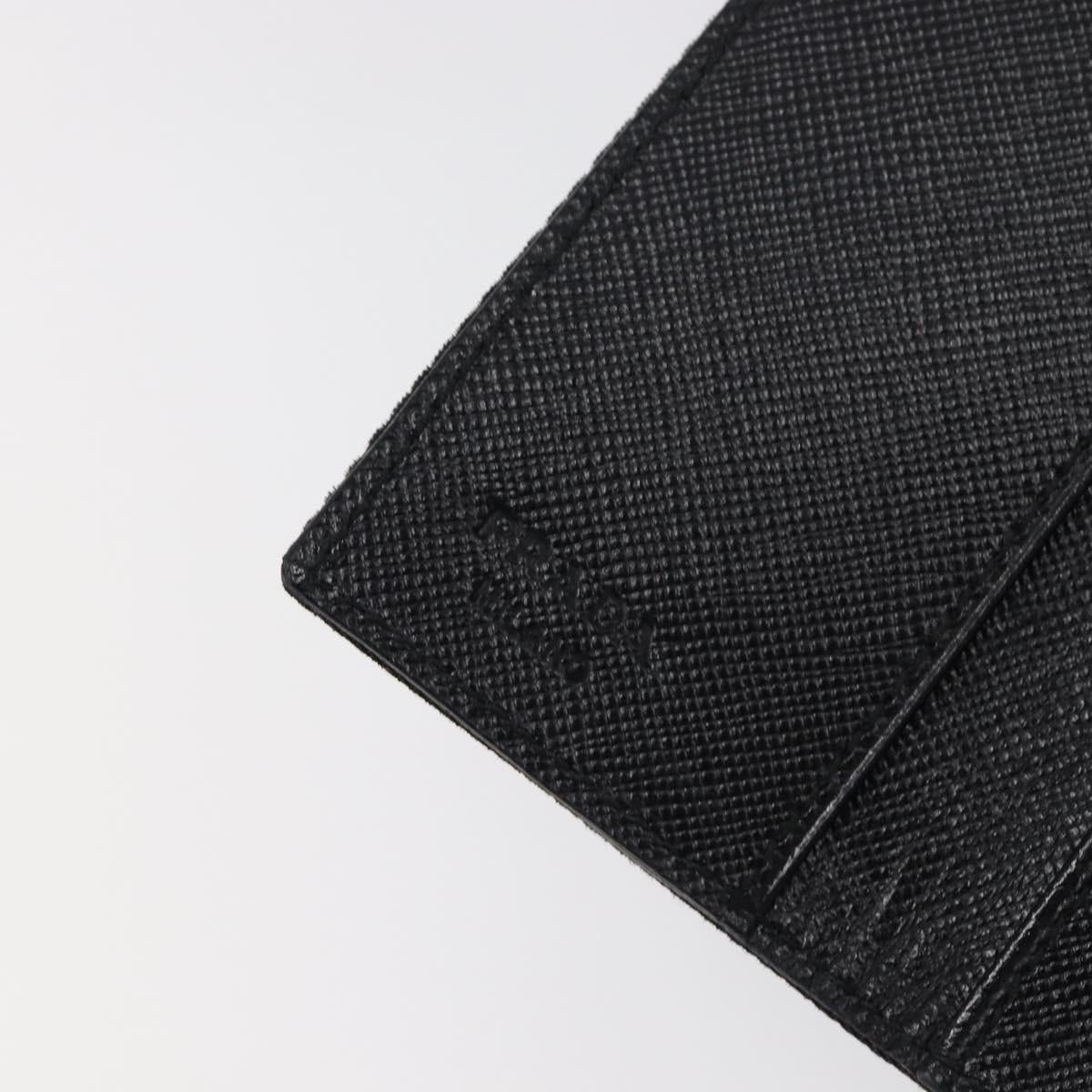 PRADA Key Case Nylon Black Silver Black Auth bs36854