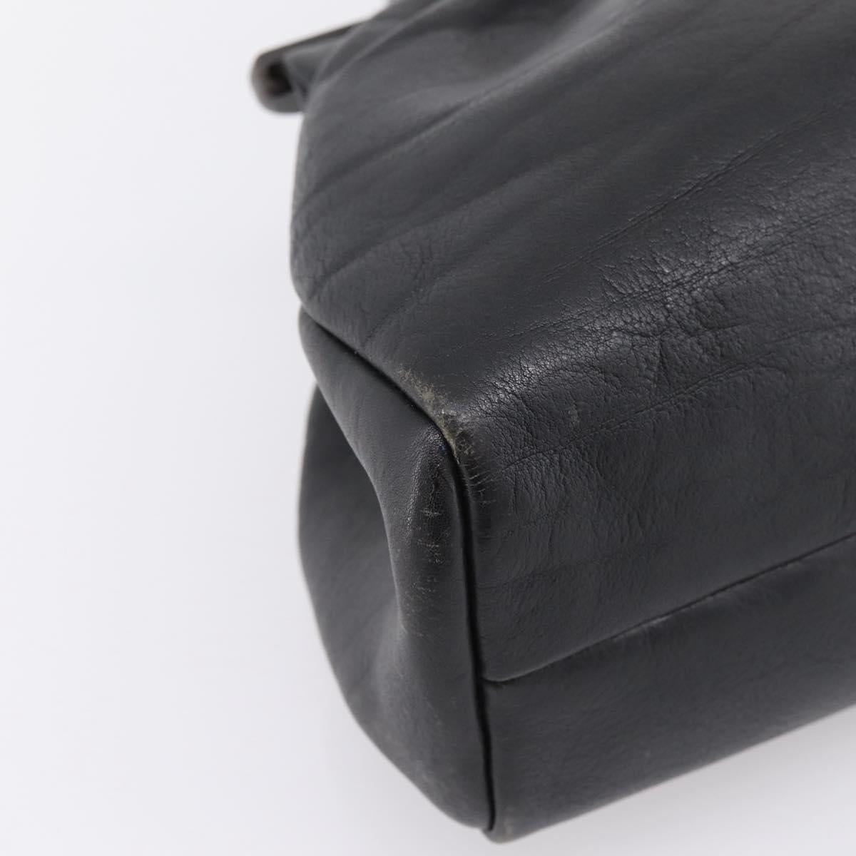 GUCCI Hand Bag Leather Black 105377 Auth bs36872