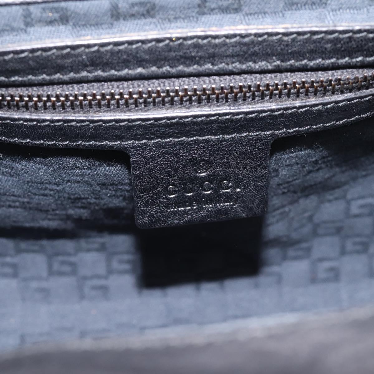 GUCCI Hand Bag Leather Black 105377 Auth bs36872