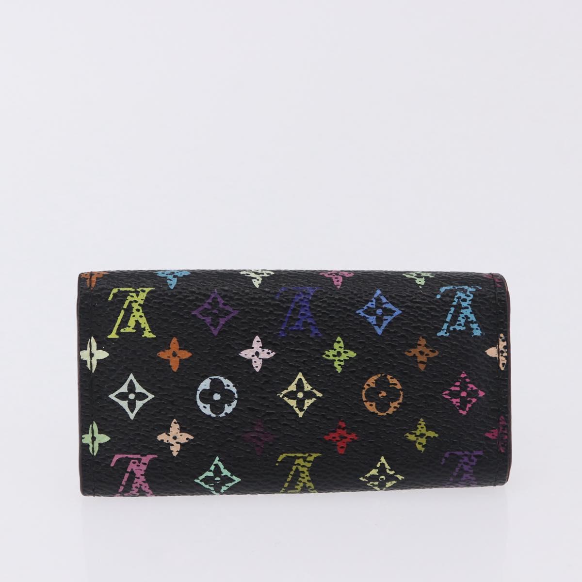 LOUIS VUITTON Monogram Multicolor Multicles 4 Key Case 2 Set Black Auth bs36881