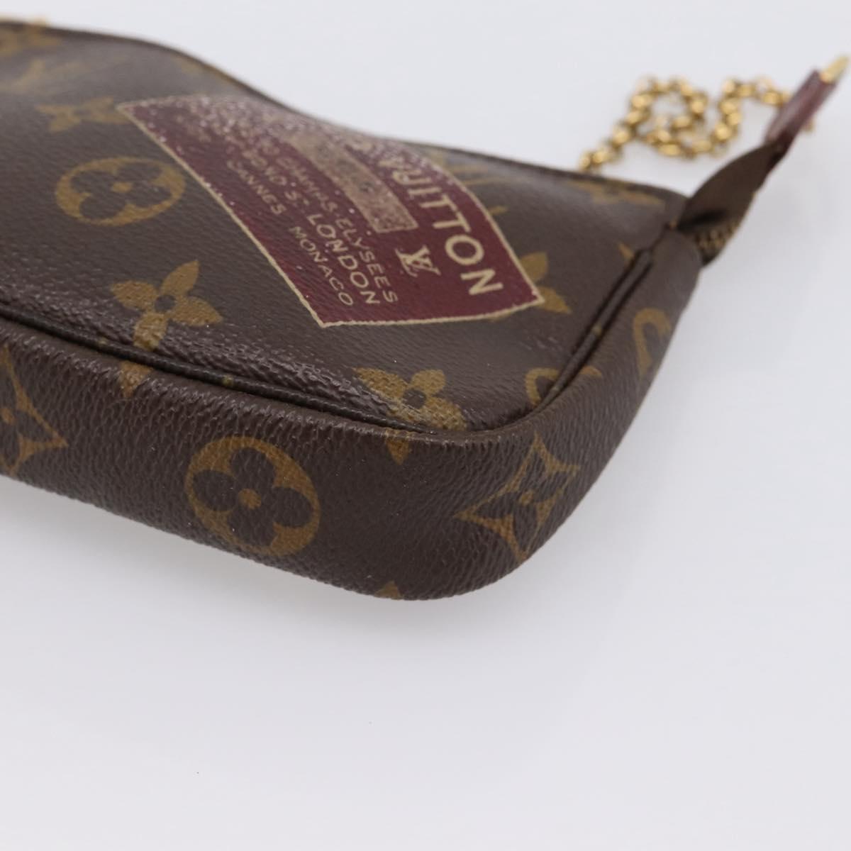 LOUIS VUITTON Label Collection Mini Pochette Accessoires M63798 LV Auth bs36887