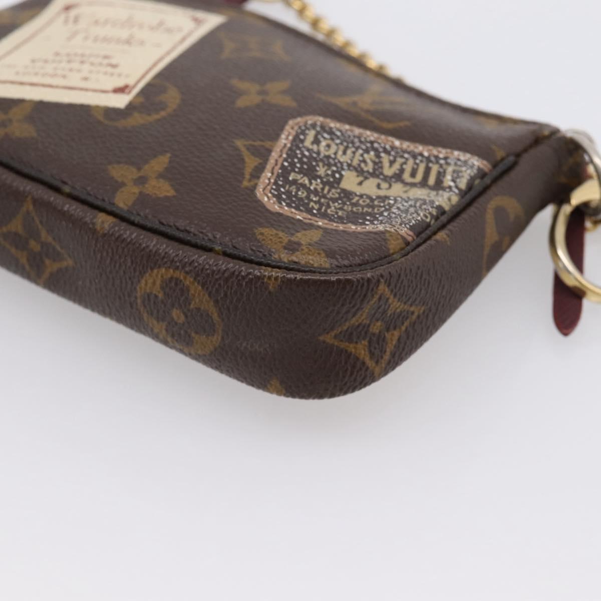 LOUIS VUITTON Label Collection Mini Pochette Accessoires M63798 LV Auth bs36887