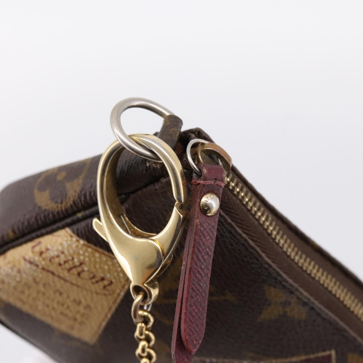 LOUIS VUITTON Label Collection Mini Pochette Accessoires M63798 LV Auth bs36887