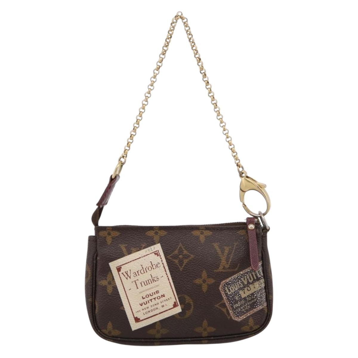 LOUIS VUITTON Label Collection Mini Pochette Accessoires M63798 LV Auth bs36887