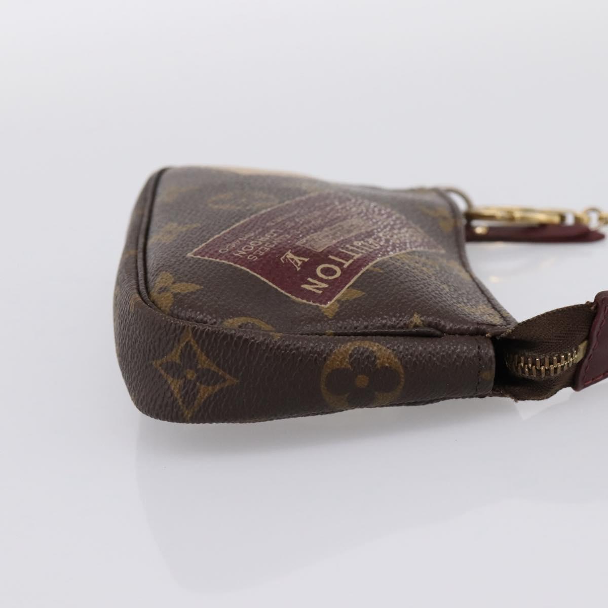 LOUIS VUITTON Label Collection Mini Pochette Accessoires M63798 LV Auth bs36887