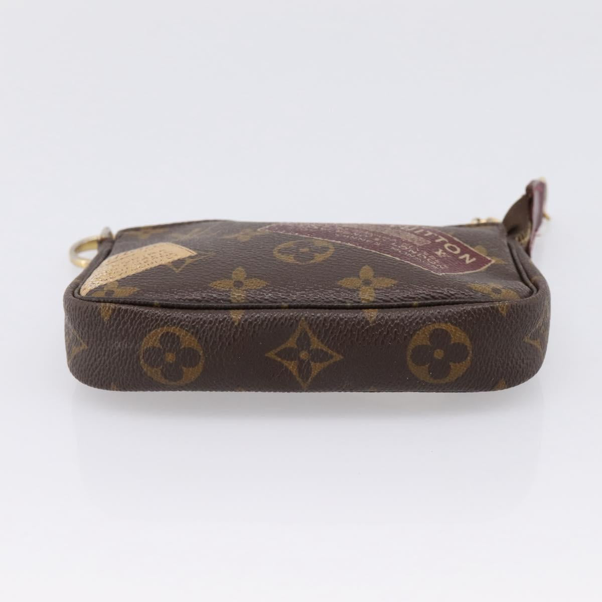 LOUIS VUITTON Label Collection Mini Pochette Accessoires M63798 LV Auth bs36887