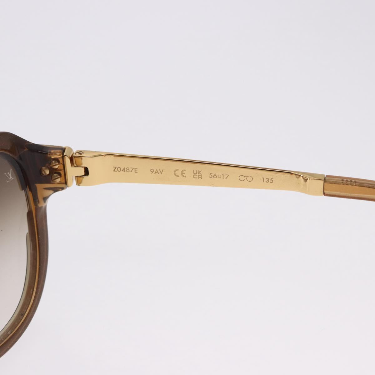 LOUIS VUITTON Petit Spson Cateye Sunglasses plastic Gold Z0487E LV Auth bs36891