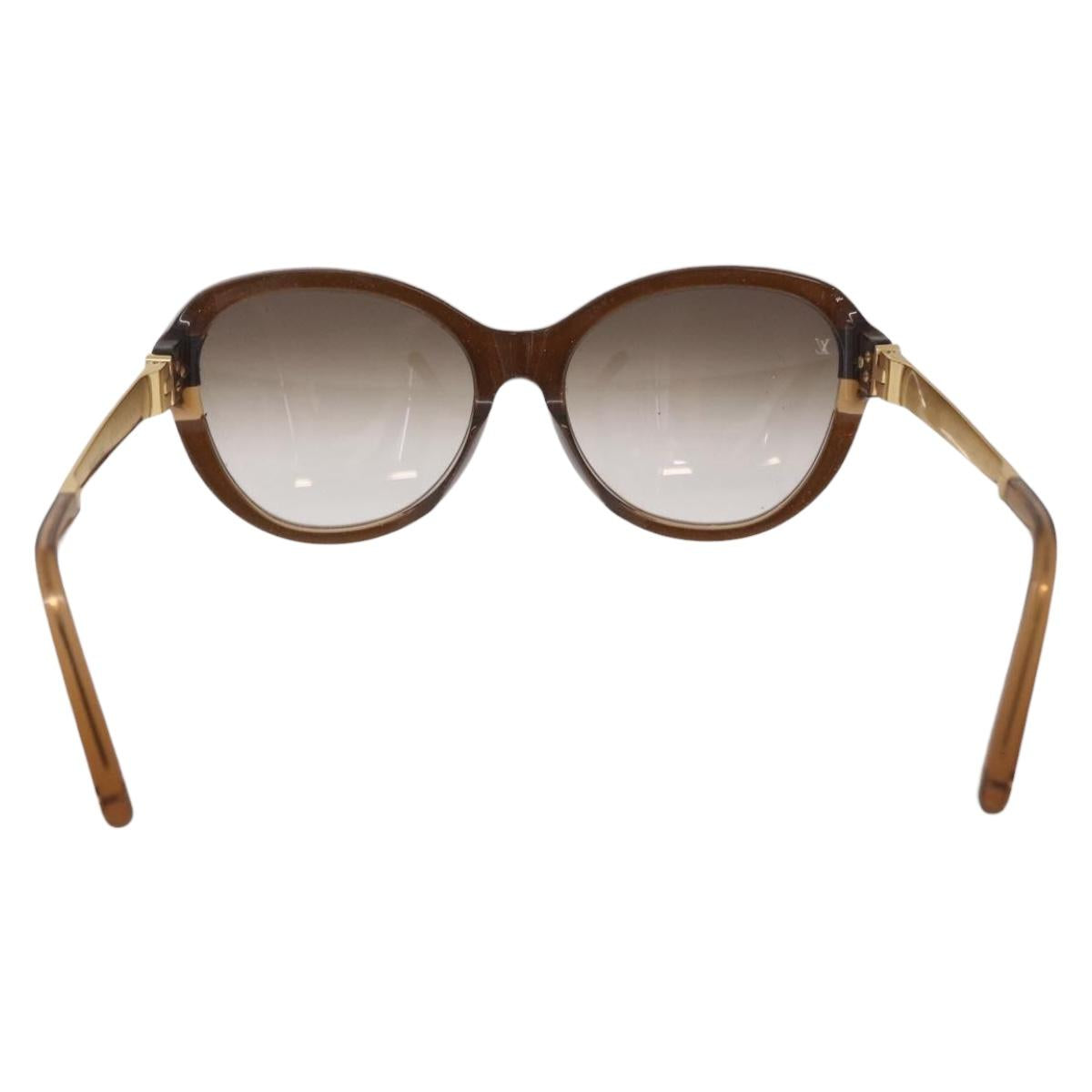 LOUIS VUITTON Petit Spson Cateye Sunglasses plastic Gold Z0487E LV Auth bs36891