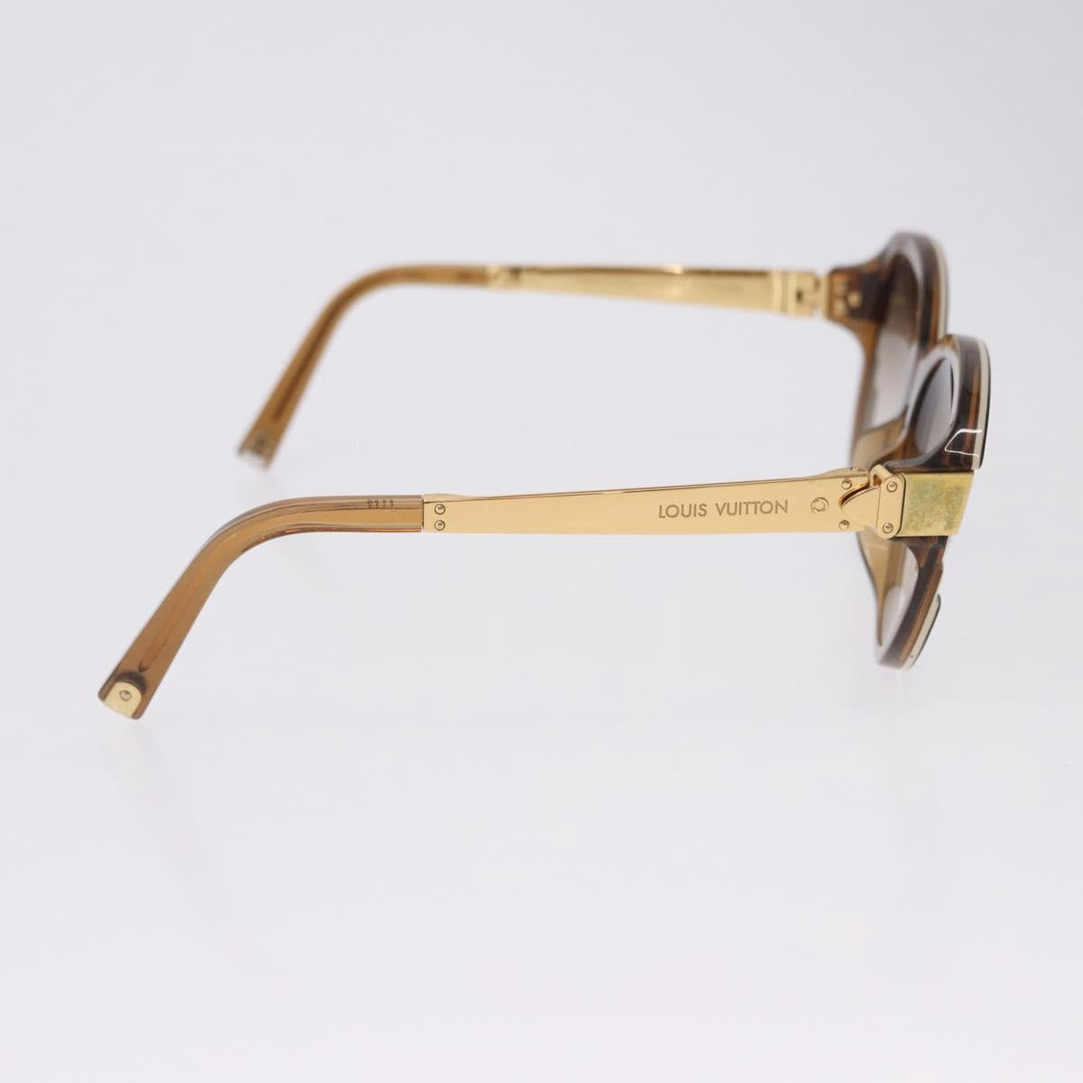 LOUIS VUITTON Petit Spson Cateye Sunglasses plastic Gold Z0487E LV Auth bs36891