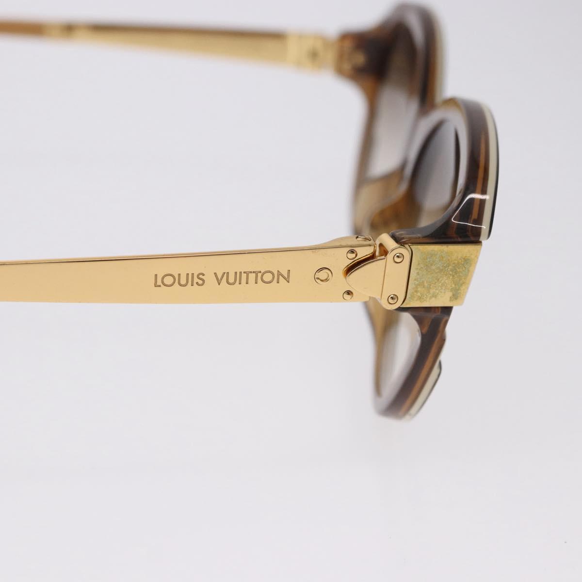LOUIS VUITTON Petit Spson Cateye Sunglasses plastic Gold Z0487E LV Auth bs36891