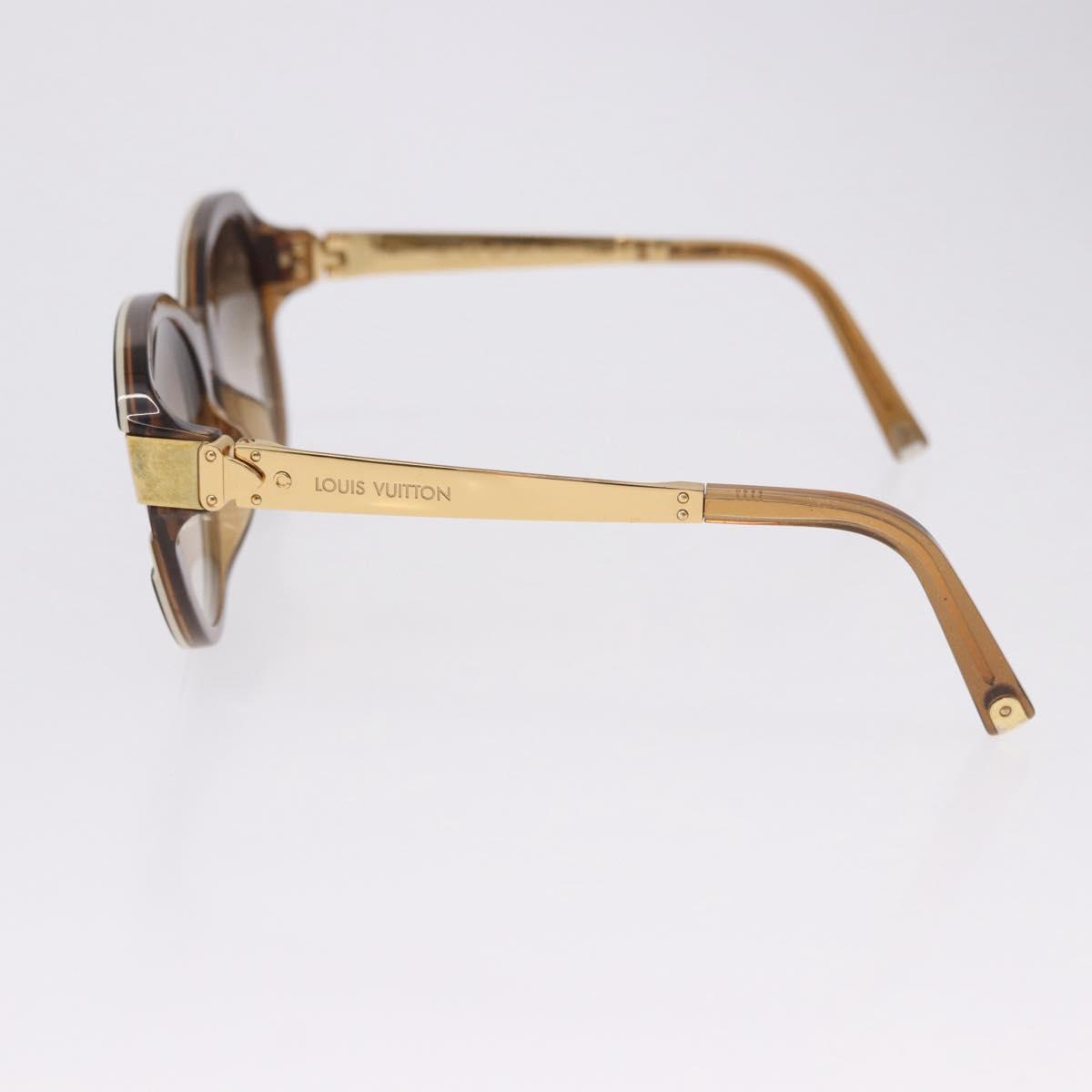 LOUIS VUITTON Petit Spson Cateye Sunglasses plastic Gold Z0487E LV Auth bs36891