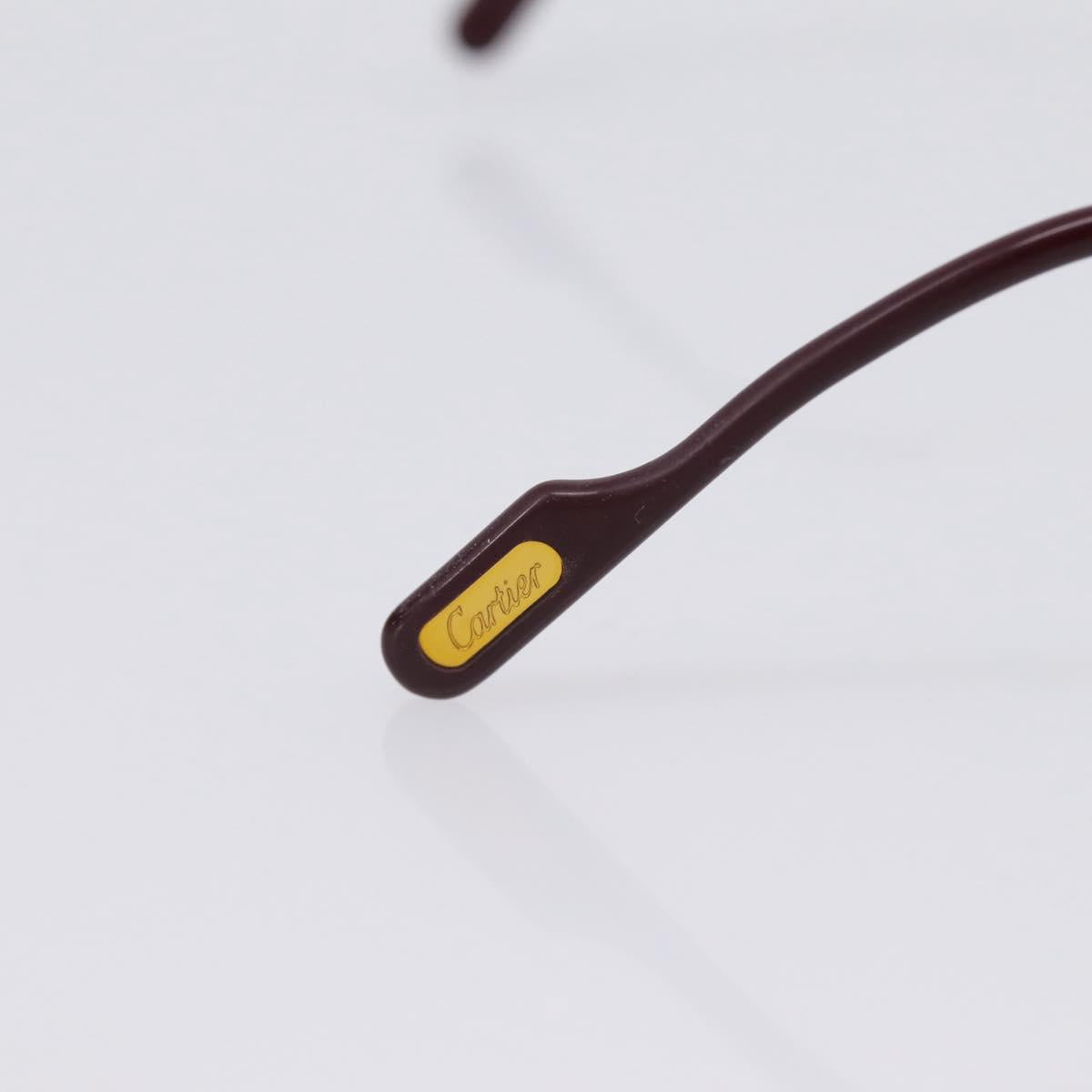 CARTIER Sunglasses Metal Gold Tone Auth bs36892A