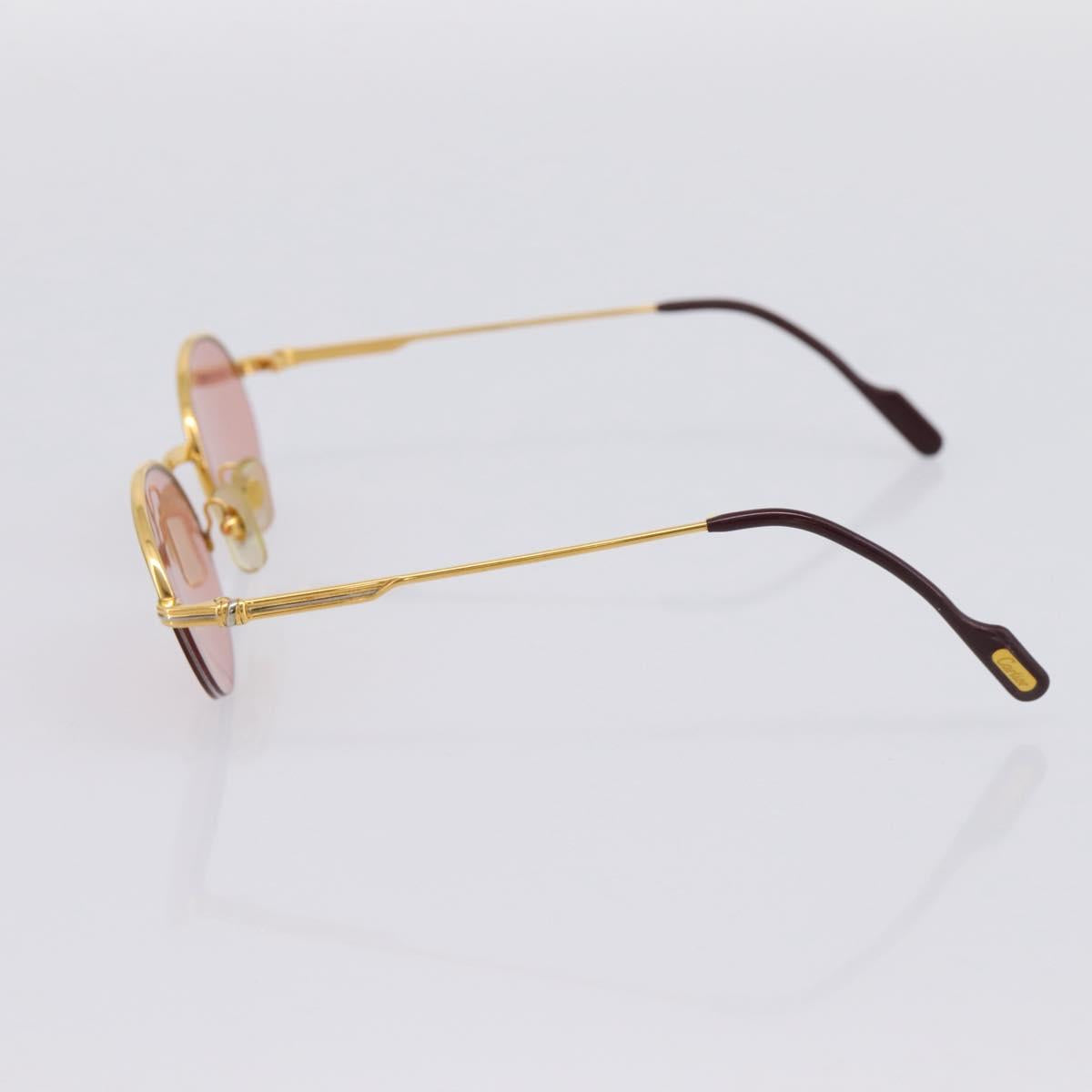 CARTIER Sunglasses Metal Gold Tone Auth bs36892A