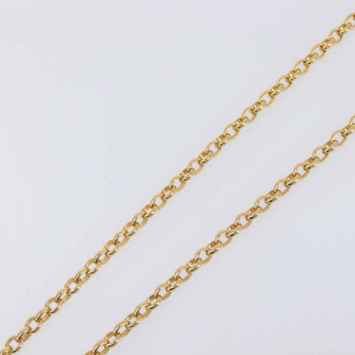CHANEL Necklace Metal Gold Tone CC Auth bs36893M