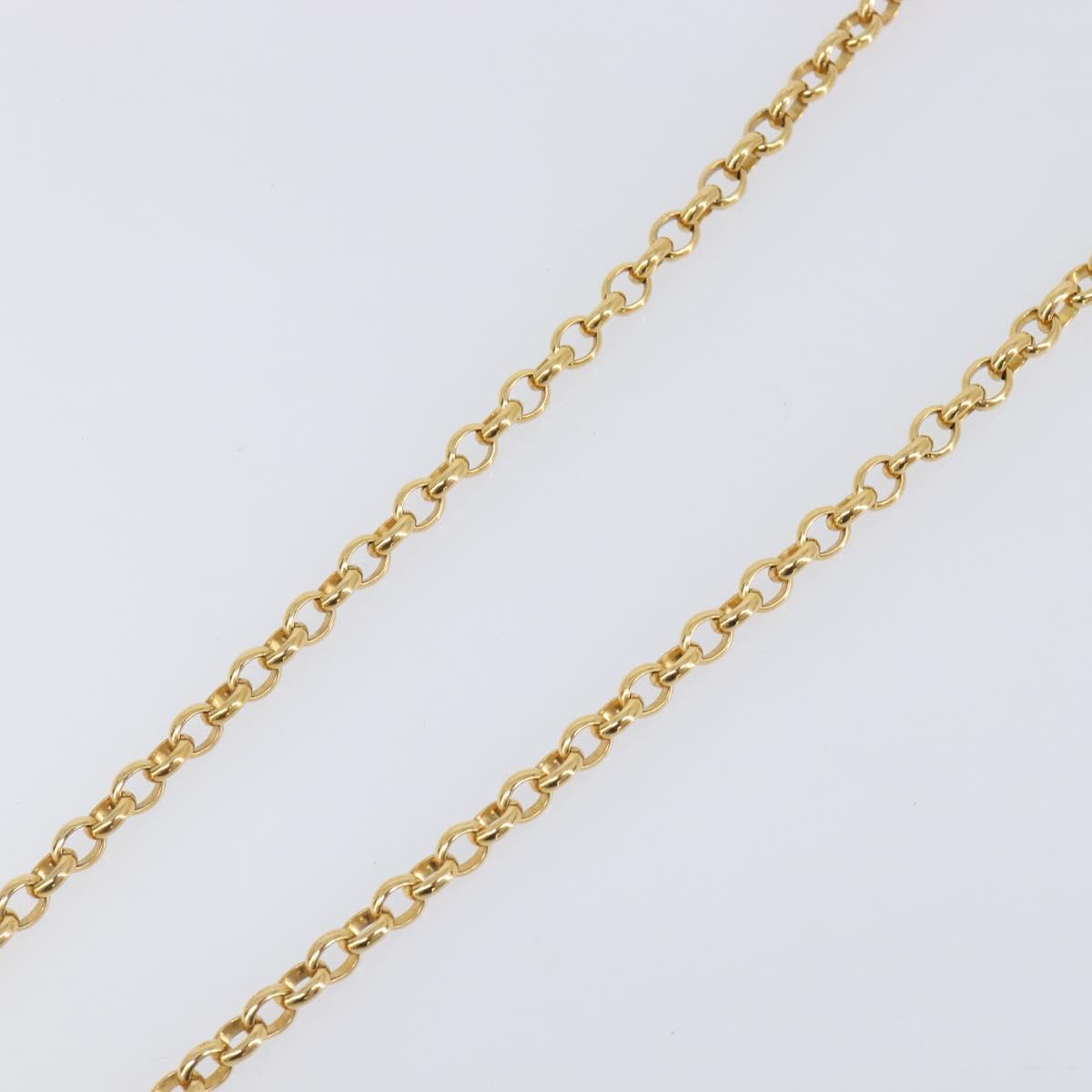 CHANEL Necklace Metal Gold Tone CC Auth bs36893M