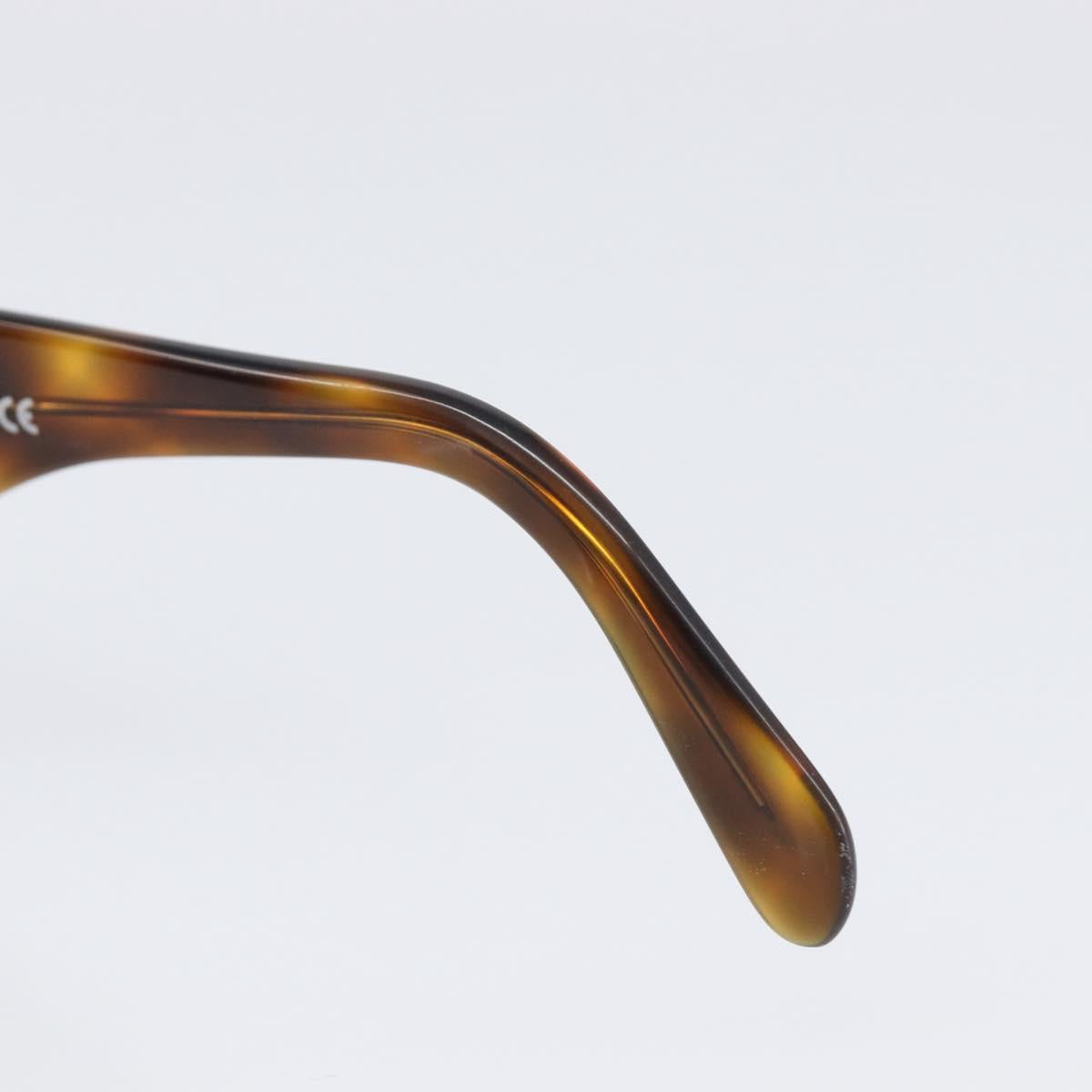 CHANEL Sunglasses Plastic Brown Gold CC Auth bs36894