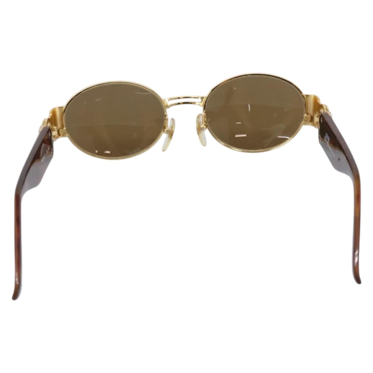 Gianni Versace Sunglasses Plastic Brown Gold Auth bs36896