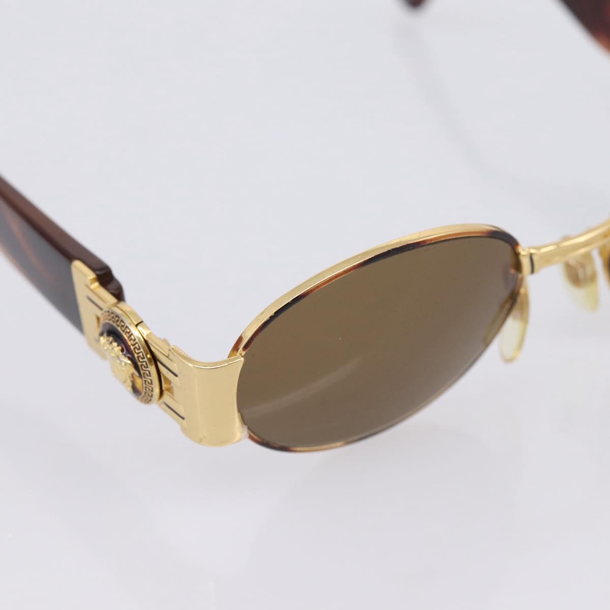 Gianni Versace Sunglasses Plastic Brown Gold Auth bs36896