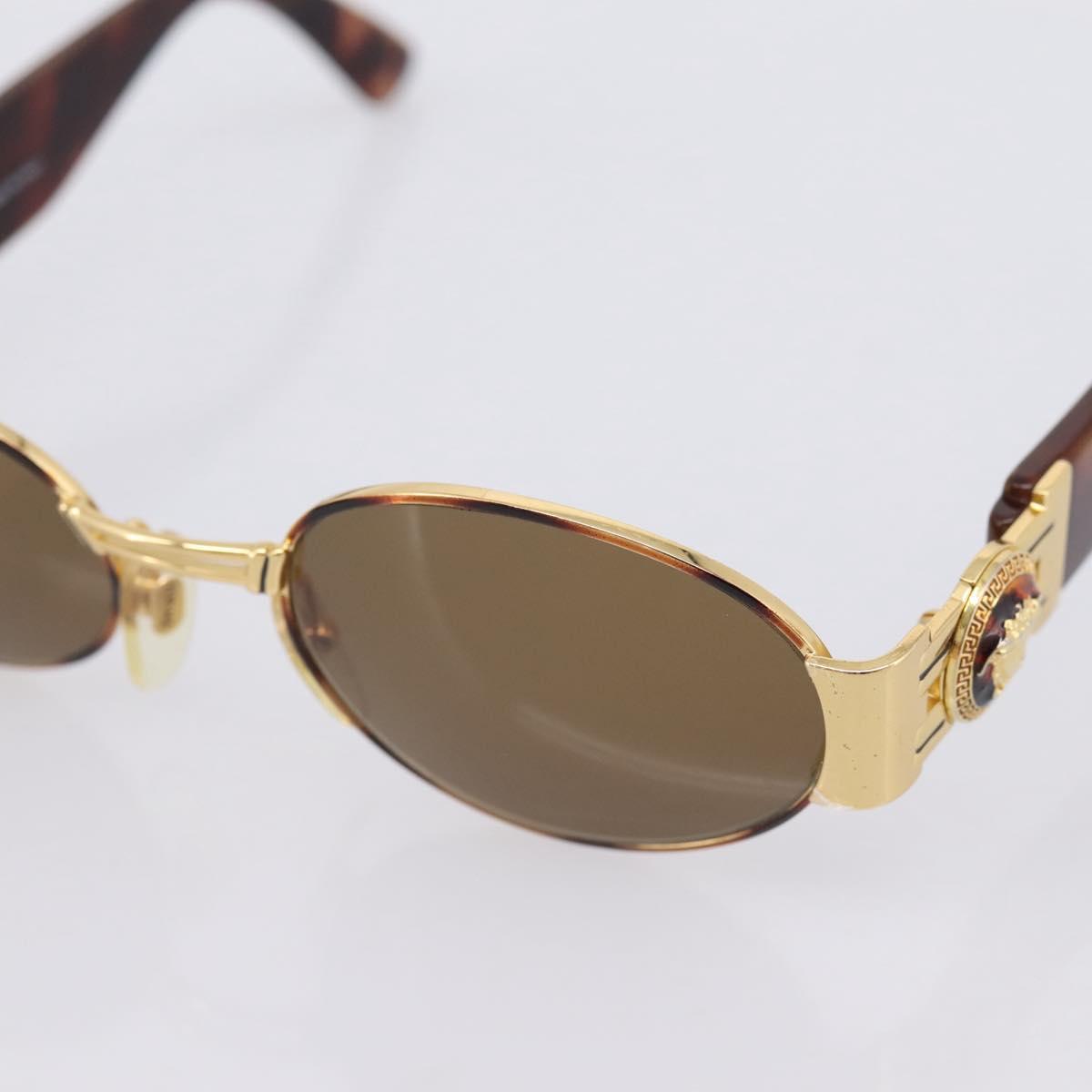 Gianni Versace Sunglasses Plastic Brown Gold Auth bs36896