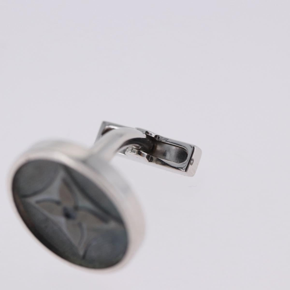 LOUIS VUITTON Buton de Manchette Fleur Cuffs Ag925 Silver M65055 LV Auth bs36897