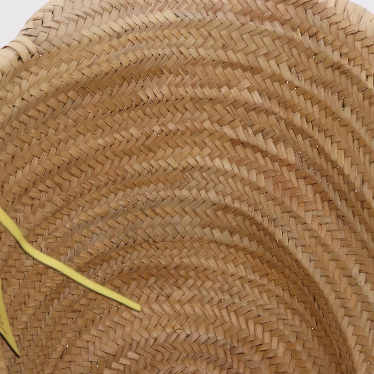 VALENTINO Hand Bag Raffia Beige Gold Auth bs36900V