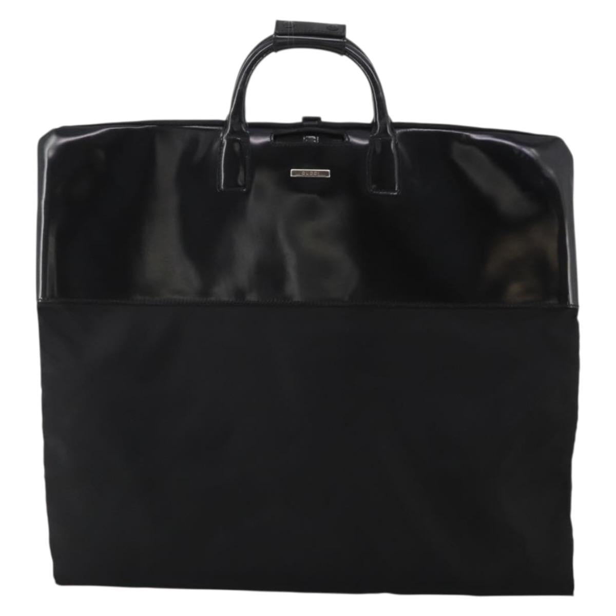 GUCCI Garment Cover Nylon Black Silver Auth bs36902