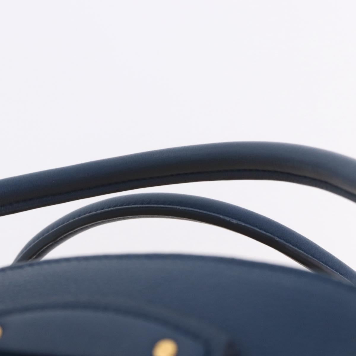 LOUIS VUITTON Miralis Haute Maroquinerie Hand Bag Leather Blue LV Auth bs36904