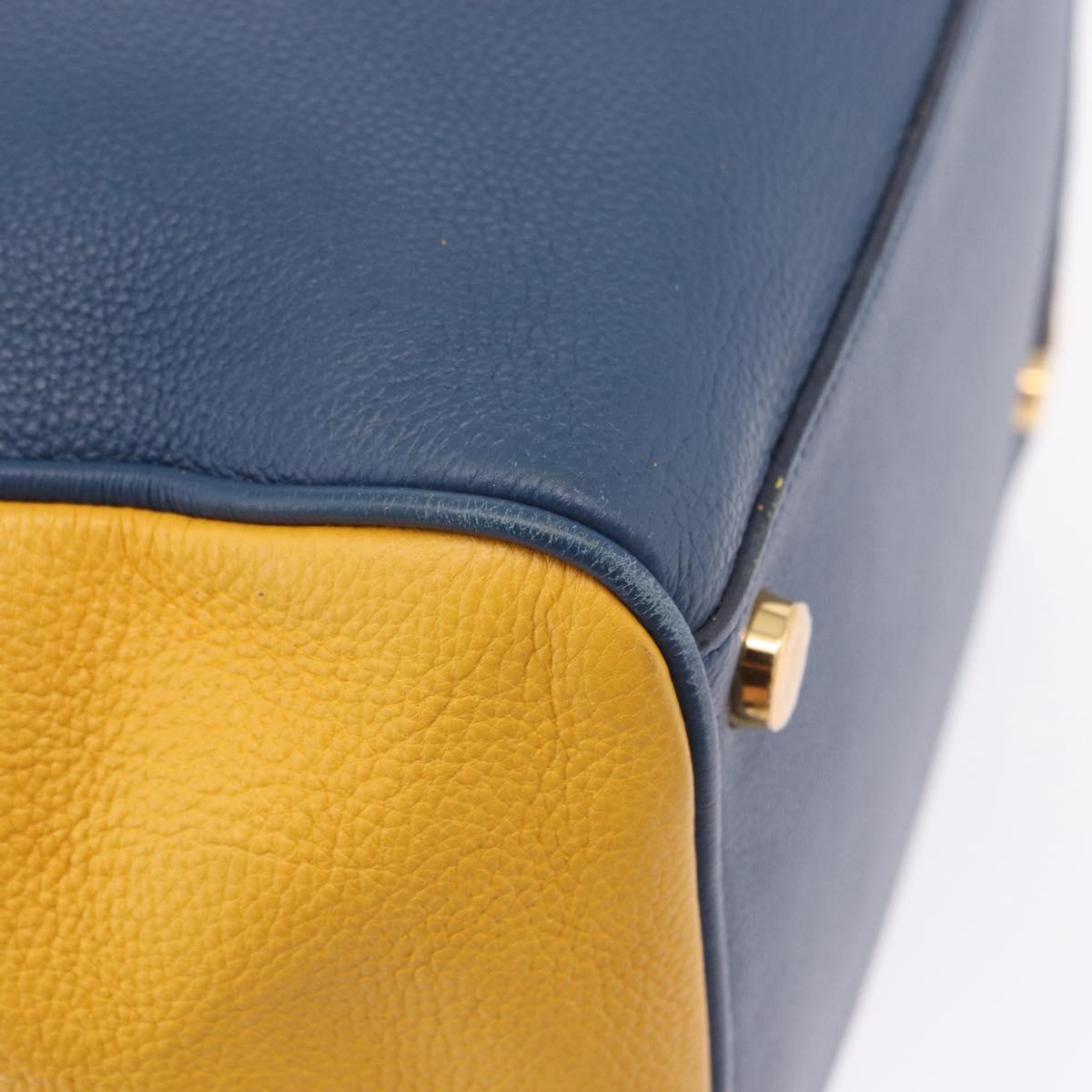 LOUIS VUITTON Miralis Haute Maroquinerie Hand Bag Leather Blue LV Auth bs36904