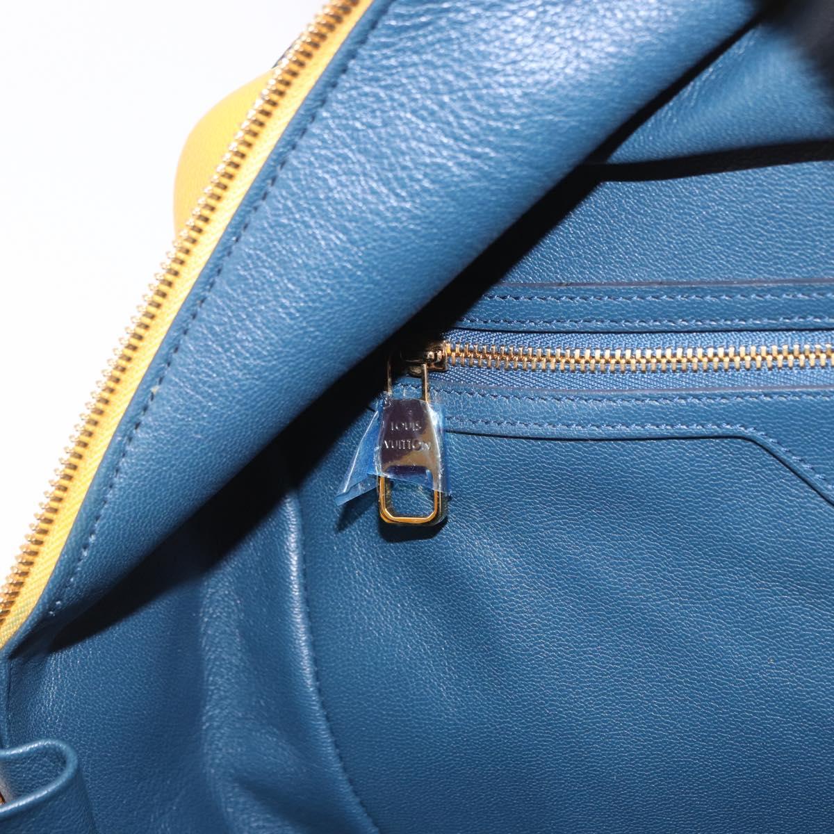 LOUIS VUITTON Miralis Haute Maroquinerie Hand Bag Leather Blue LV Auth bs36904