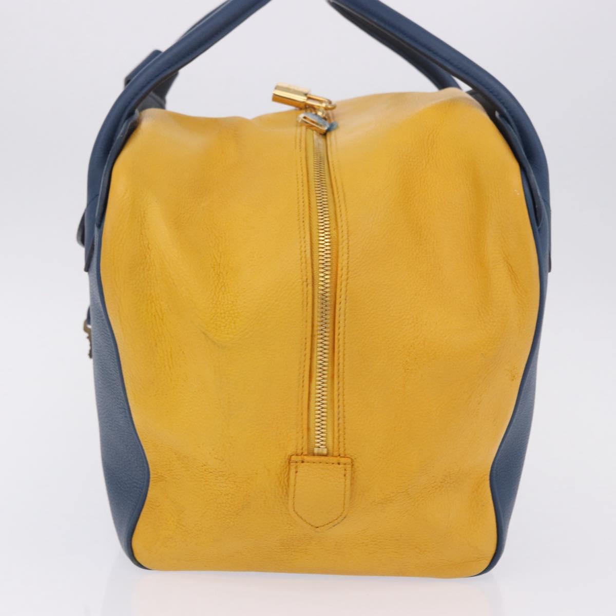 LOUIS VUITTON Miralis Haute Maroquinerie Hand Bag Leather Blue LV Auth bs36904