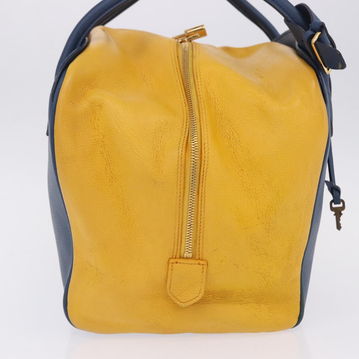 LOUIS VUITTON Miralis Haute Maroquinerie Hand Bag Leather Blue LV Auth bs36904