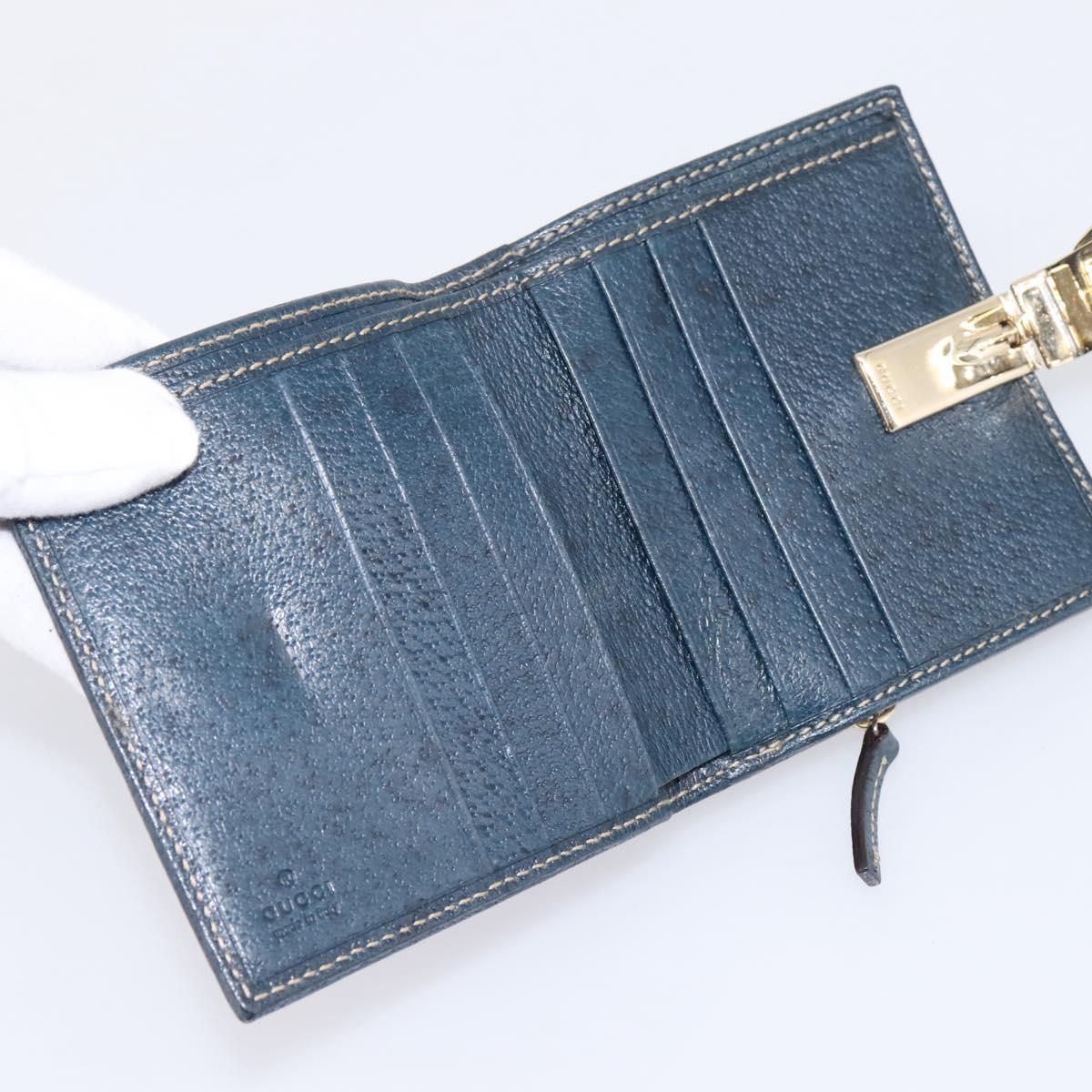 GUCCI Bifold Wallet Canvas Beige Gold Auth bs36910A