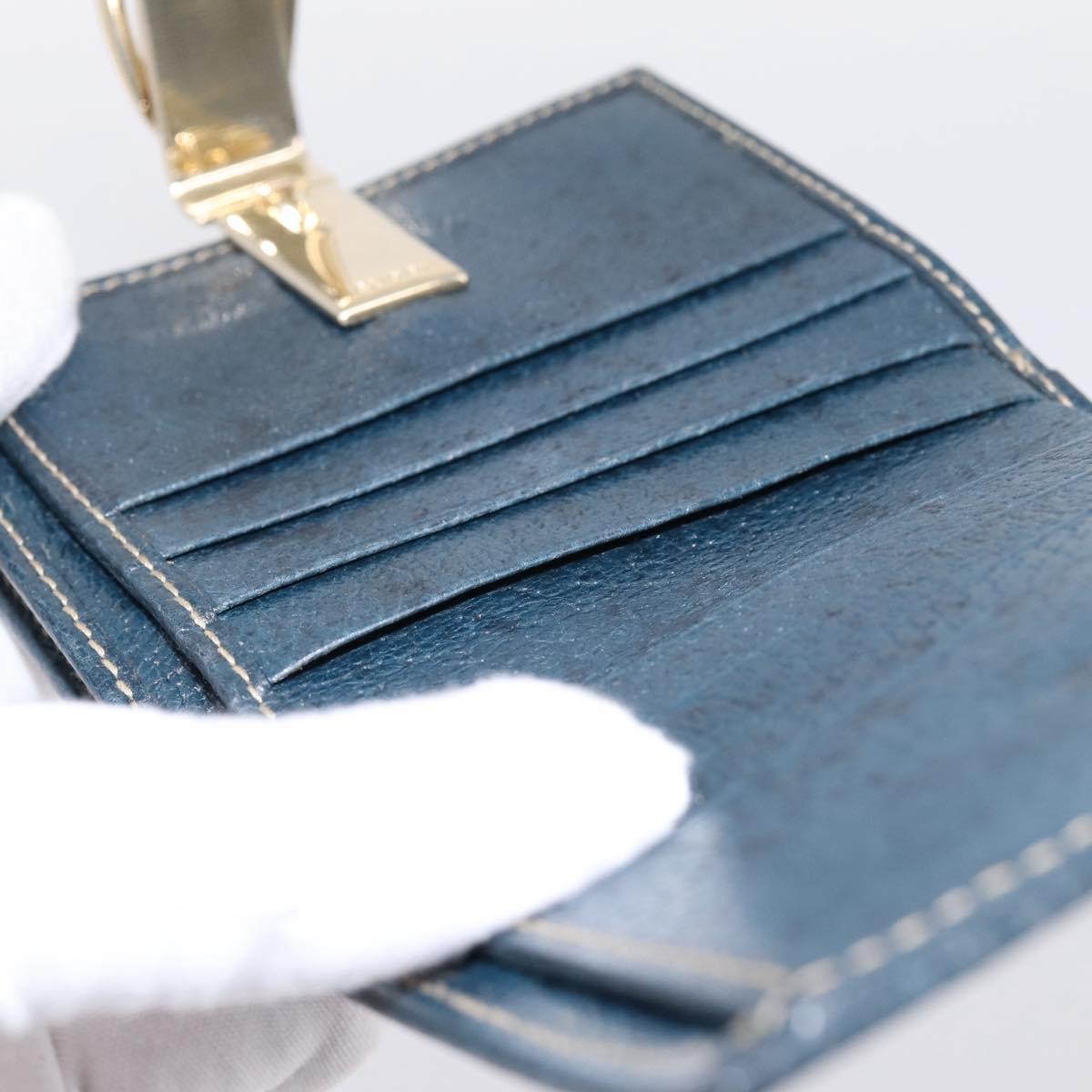 GUCCI Bifold Wallet Canvas Beige Gold Auth bs36910A