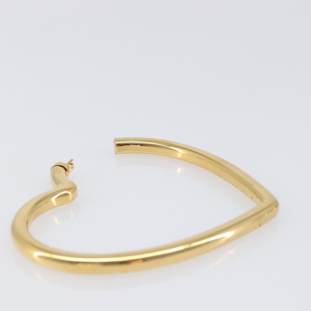 BALENCIAGA Heart Pierce Metal Gold Tone Auth bs36916