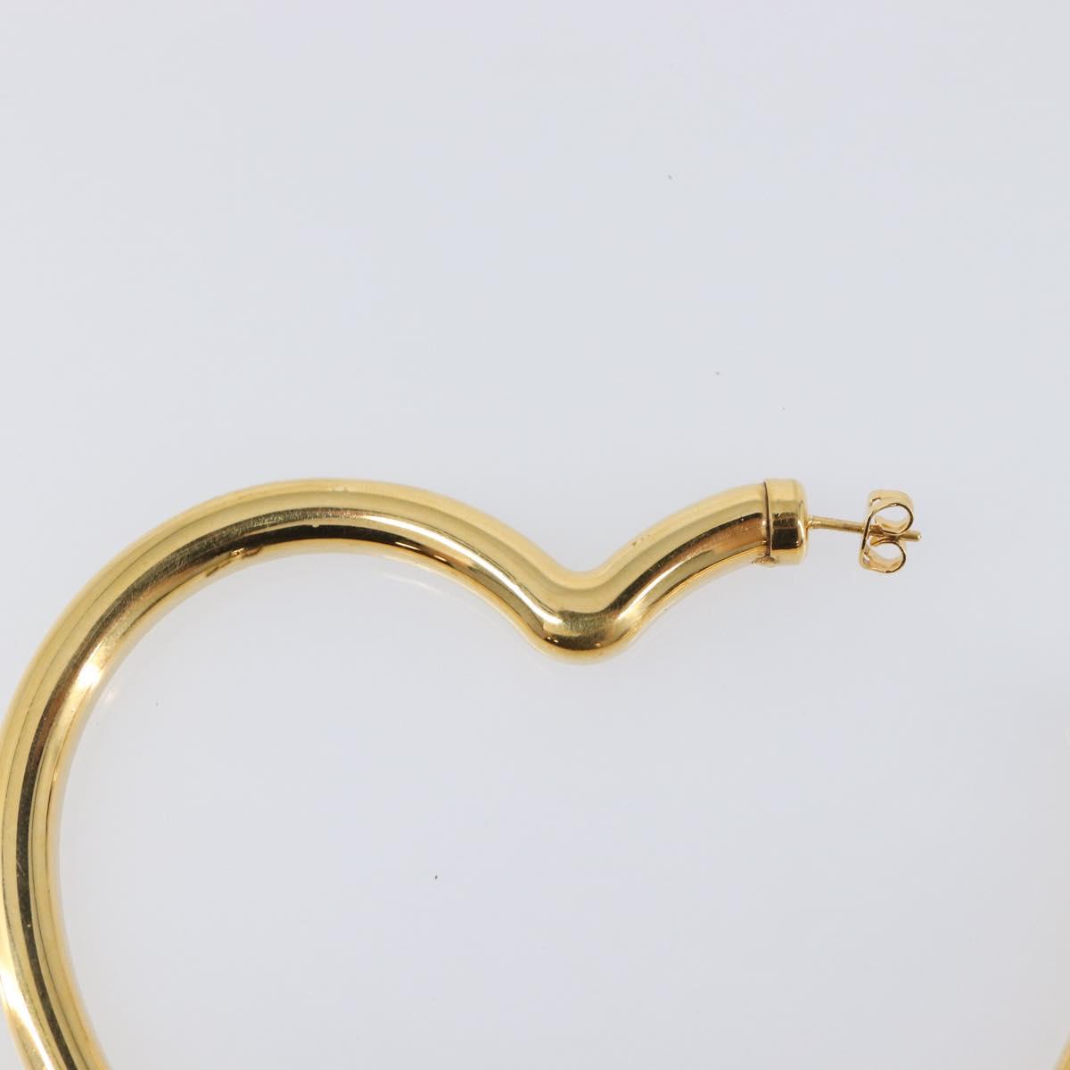 BALENCIAGA Heart Pierce Metal Gold Tone Auth bs36916